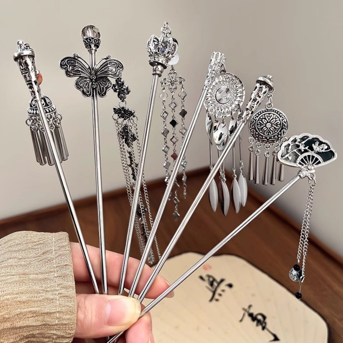 Vintage Jewelry Collection - Grampo de cabelo feminino elegante, antigo,
