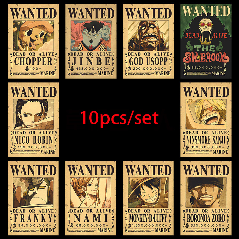 Vintage Things Collection - 10 peças de Pôsteres de Procurados
