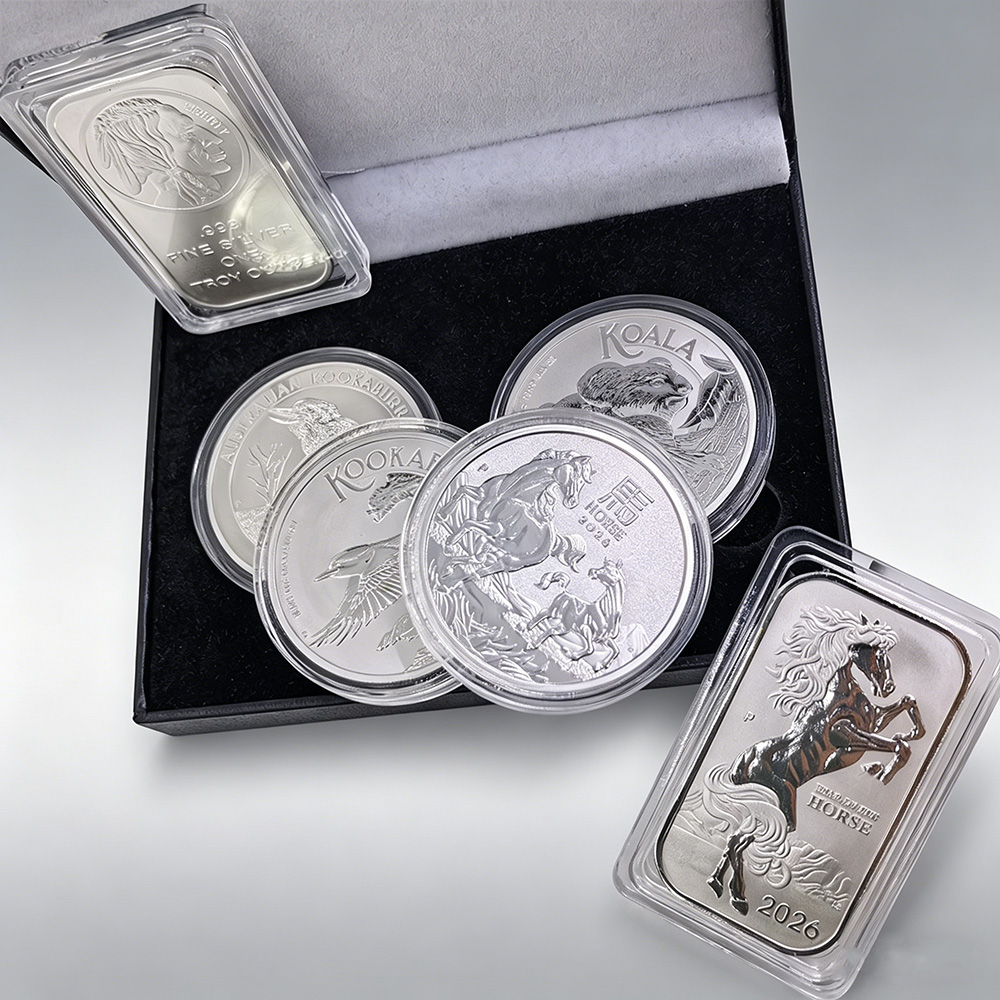 Vintage Collectible Coins - 1/5 peças Moeda Comemorativa Vintage Prateada