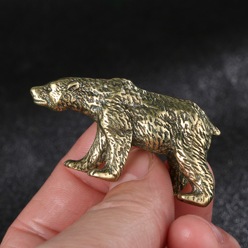 Vintage Collectible Bears - Estátua Vintage de Urso em Latão
