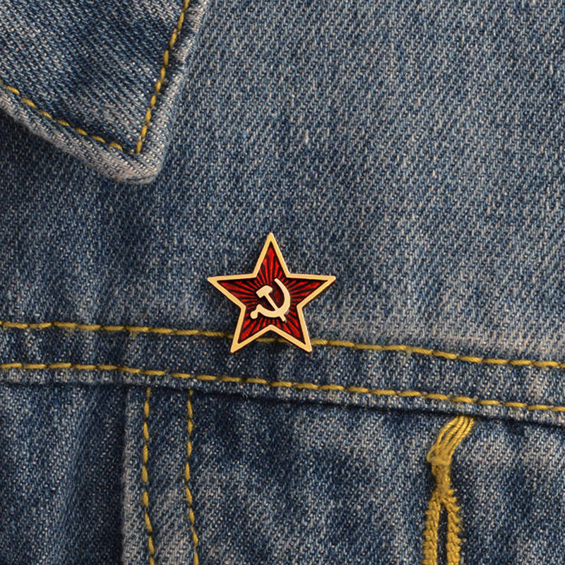 Vintage Collectible Pins - Insignia de estrela vermelha da urss,