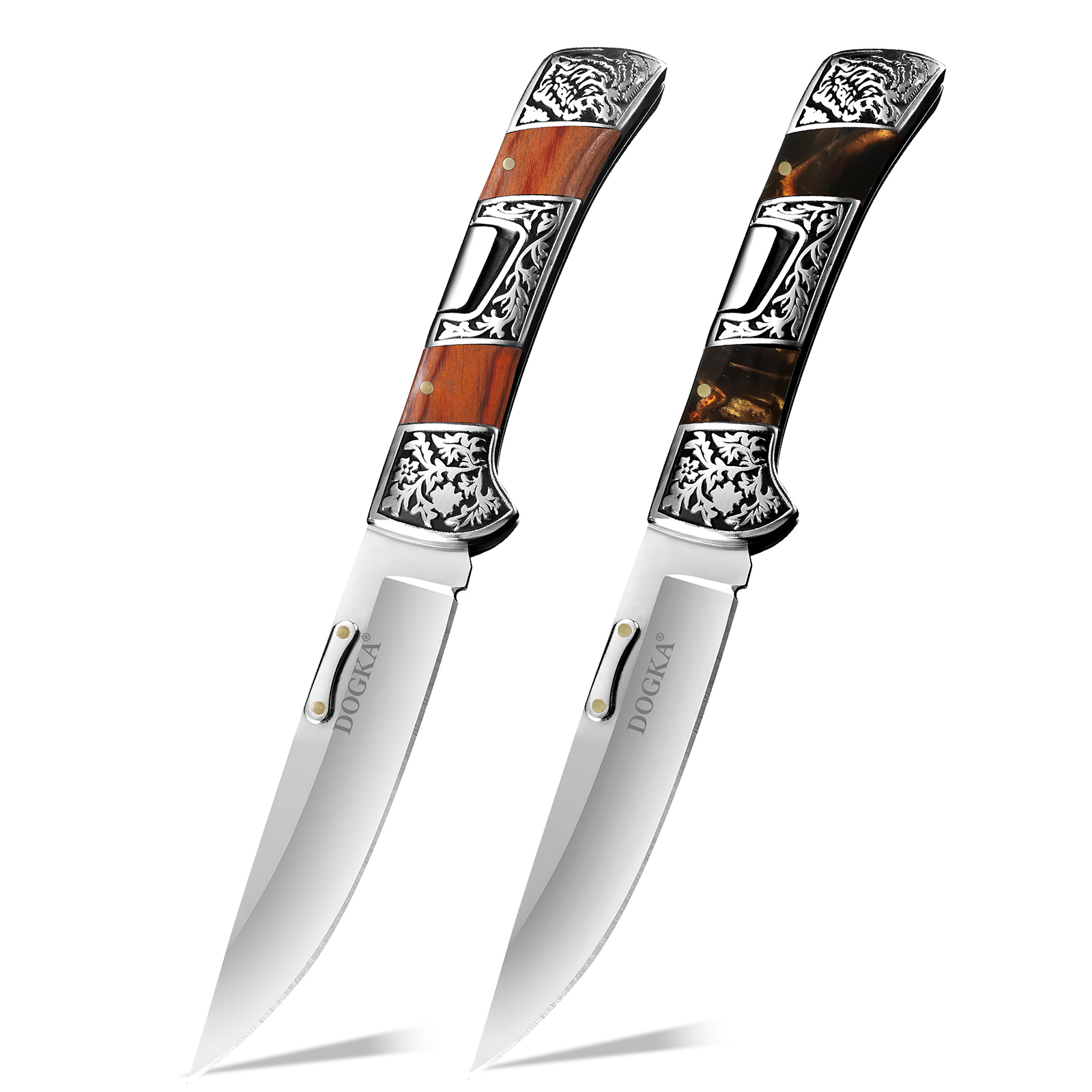Vintage Collectible Pocket Knives - Canivete Dobrável Vintage Gravado com Bolster