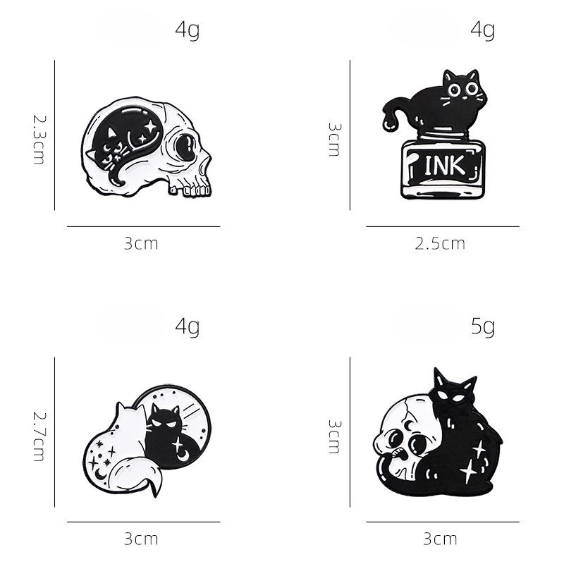 Bonito gato preto coleção plan - Vintage Collectible Pins avaliação e preço