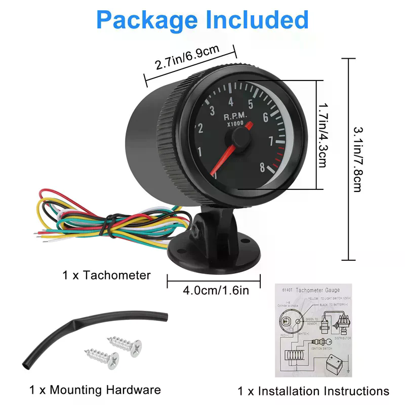 Tacômetro Analógico de 2 poleg - Analog Meter Gauge avaliação e preço