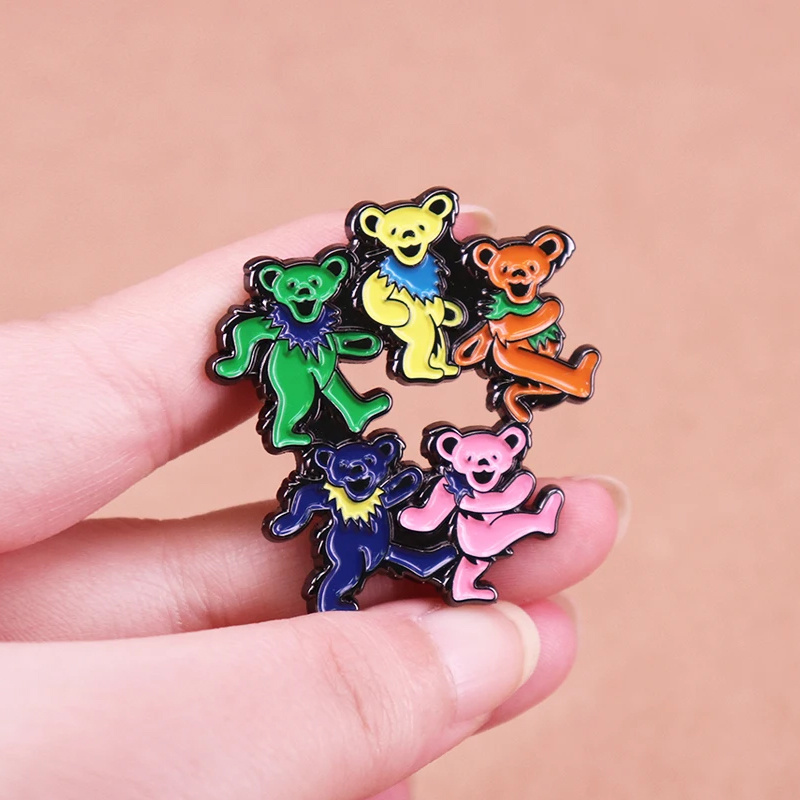 Ursos dançando esmalte pino ro - Vintage Collectible Bears avaliação e preço