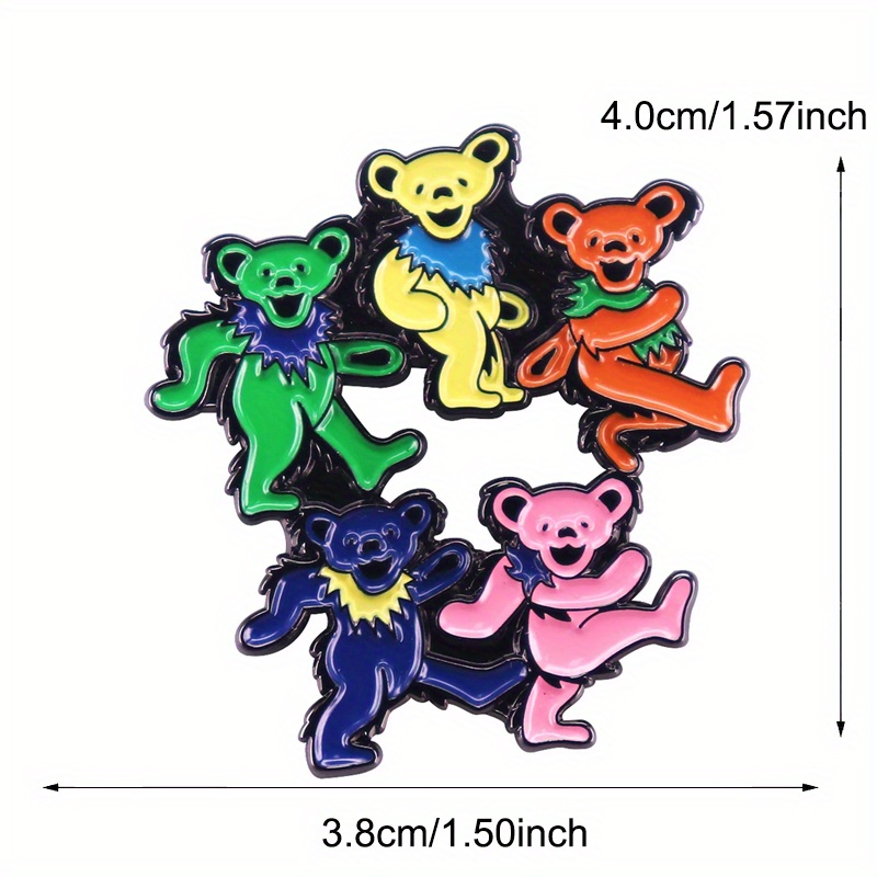 Ursos dançando esmalte pino ro - Vintage Collectible Bears avaliação e preço