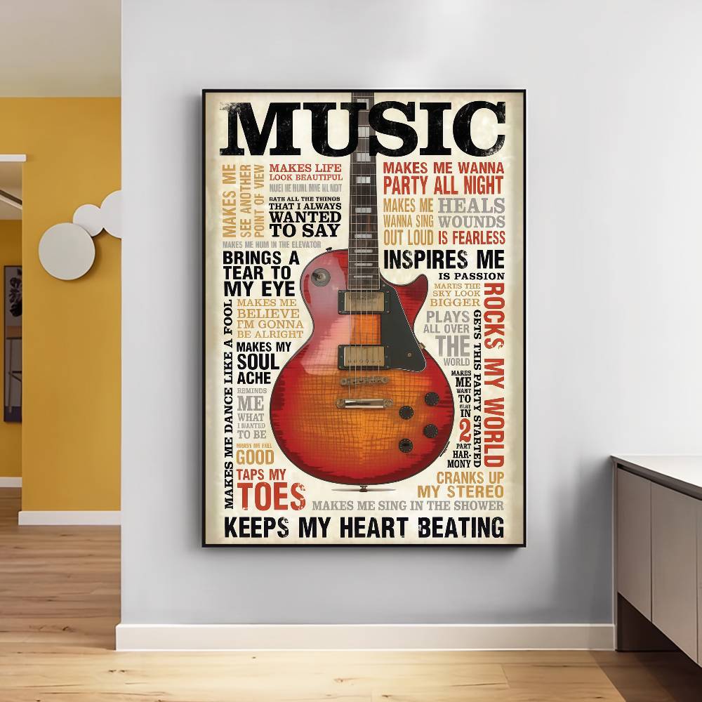 Coleção de guitarra auto-adesi - Vintage Collectible Posters avaliação e preço