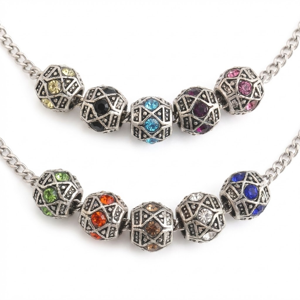 10 Peças de Miçangas de Metal  - Vintage Jewelry Collection avaliação e preço