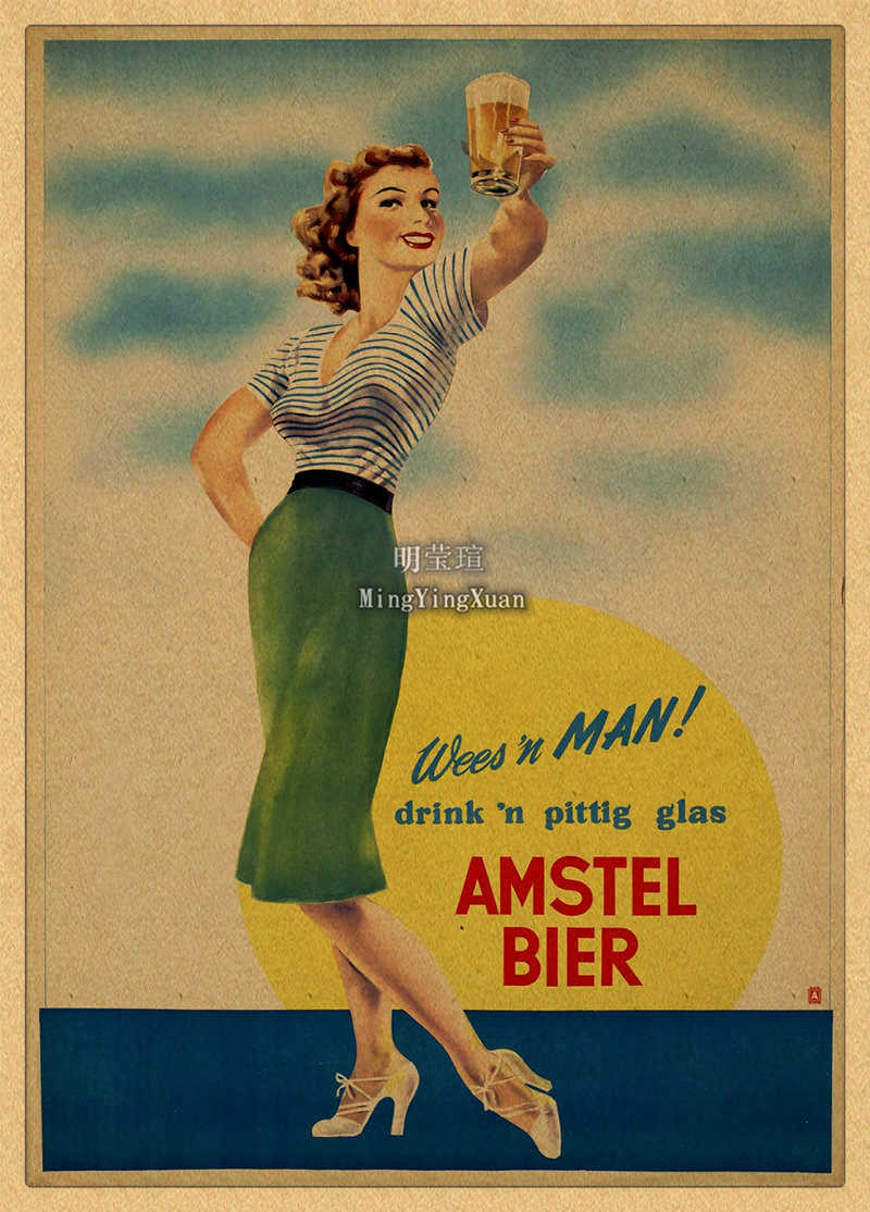 Gráfico vintage de cerveja, vi - Vintage Collectible Posters avaliação e preço