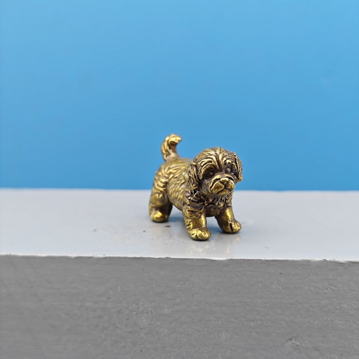 Mini Estátua de Cão em Latão,  - Vintage Collectible Bears avaliação e preço