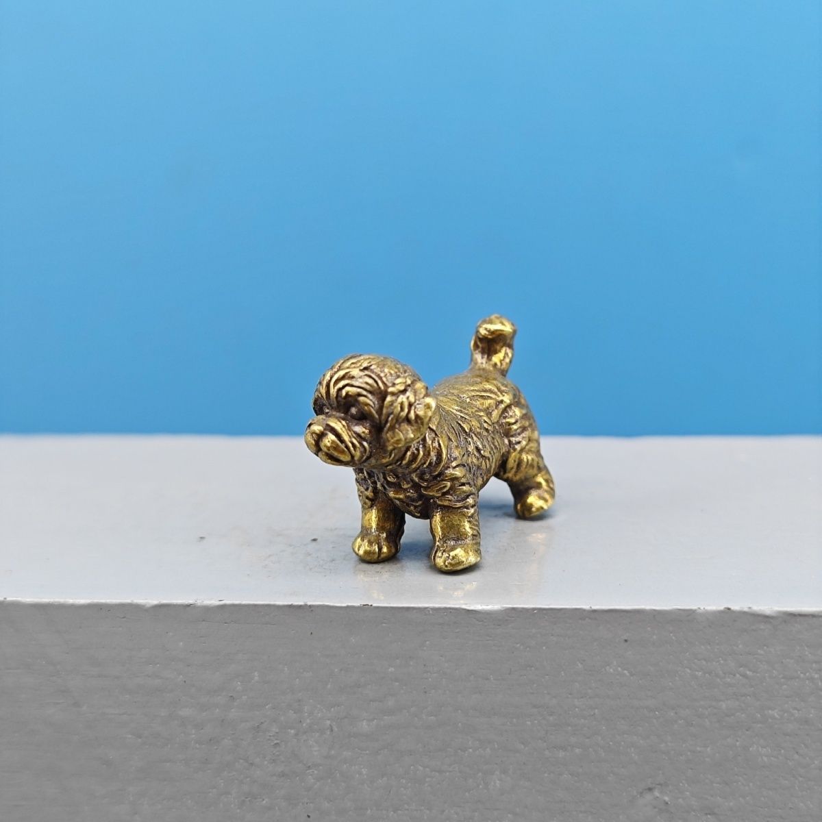 Mini Estátua de Cão em Latão,  - Vintage Collectible Bears avaliação e preço